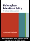 Philosophy and Educational Policy eBook Philosophy and Educational Policy eBook